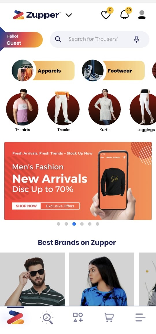 Zupper mobile app